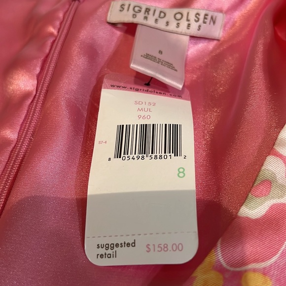 Sigrid Olsen floral silk dress, size 8, NWT - Picture 12 of 16
